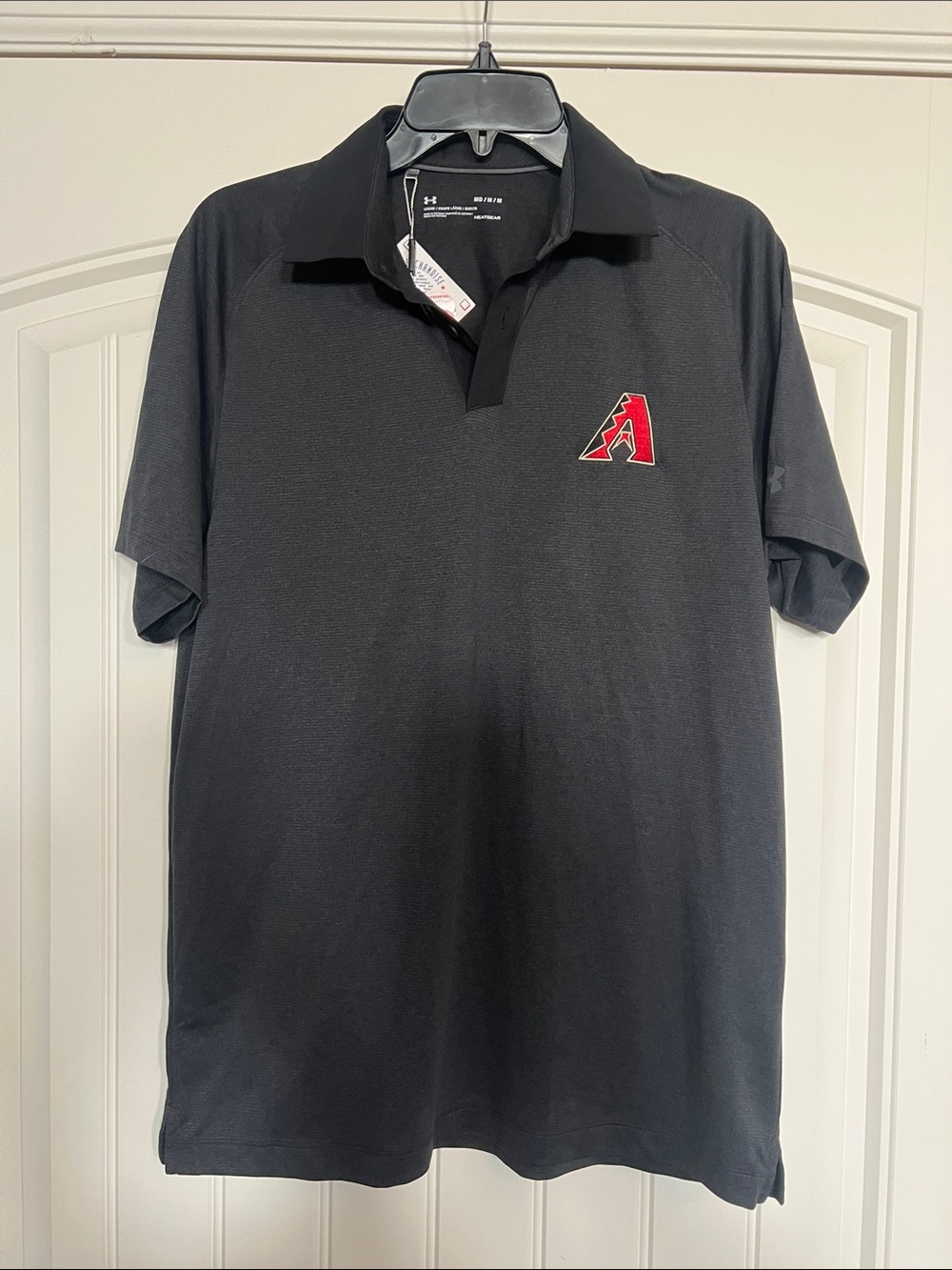 Under Armour Black Short-Sleeve Polo with Arizona Diamondbacks Team Logo